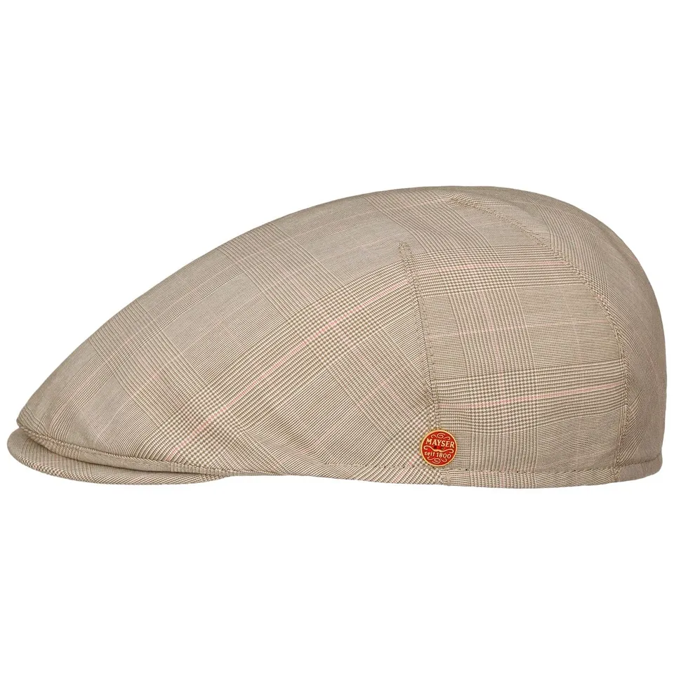 mayser-sidney-limited-edition-flatcap-herren-sommer-flatcap-aus-baumwolle-karier image 1