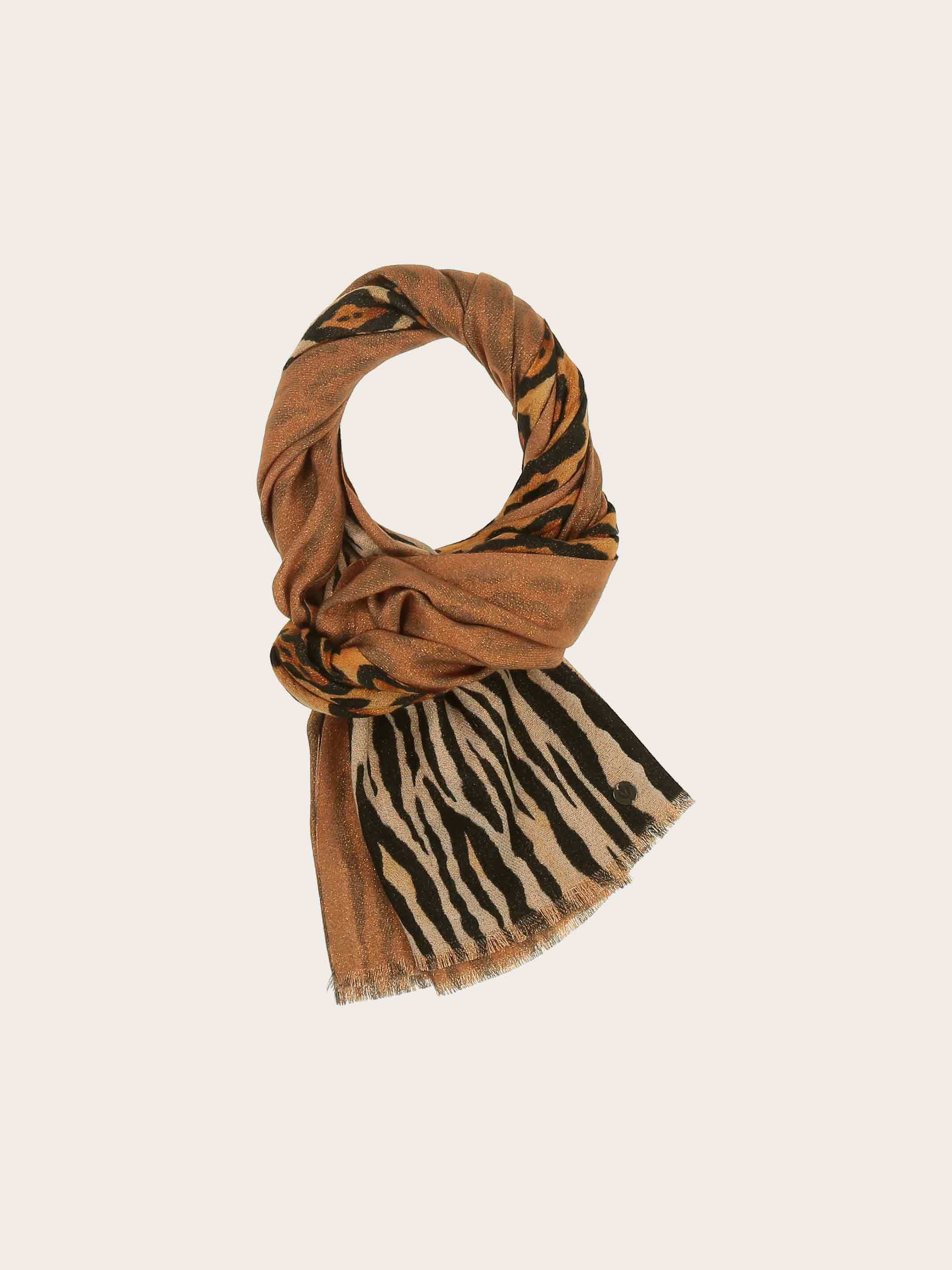 fraas-doubleface-schal-mit-animal-print-und-glitzer-70-x-182-cm image 4
