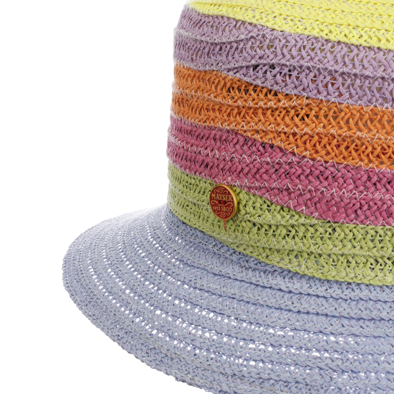 mayser-susanne-multicolour-strohhut-damen-glockenhut-aus-papierstroh-mix-mit-str image 5