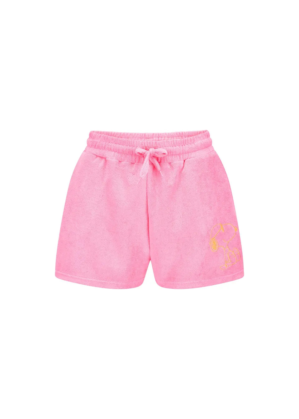codello-peanuts-frottee-shorts-mit-snoopy-stickerei-in-pink image 1