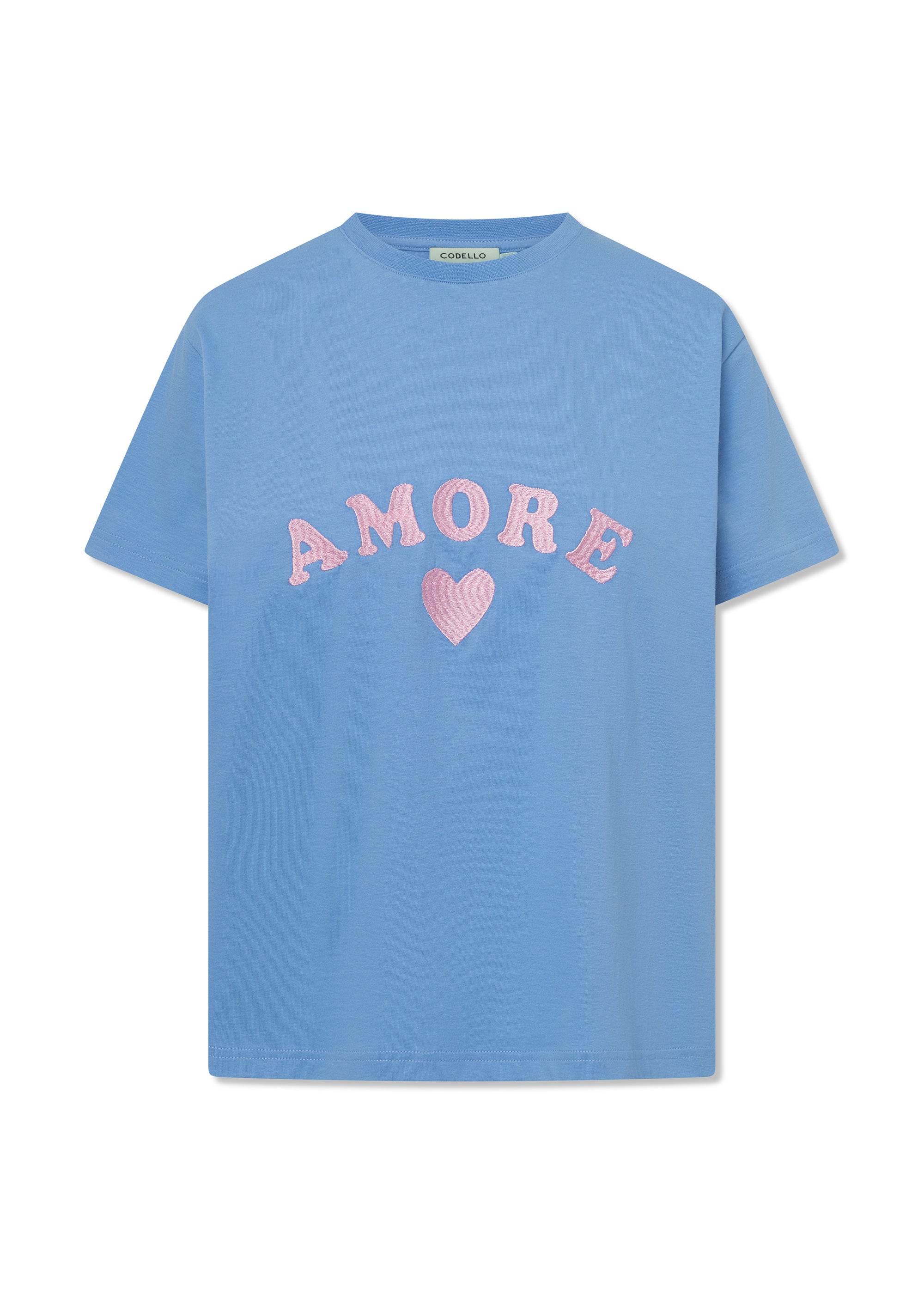 codello-baumwoll-t-shirt-mit-amore-stickerei image 2