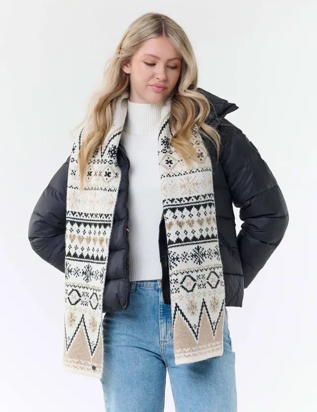 fraas-strickschal-norweger-muster-damen-winter-schal-25-x-180-cm image 1
