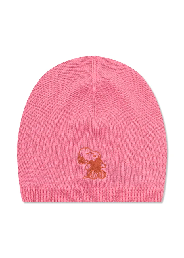 codello-peanuts-strickm-tze-aus-baumwoll-mix-mit-snoopy-stickerei image 1