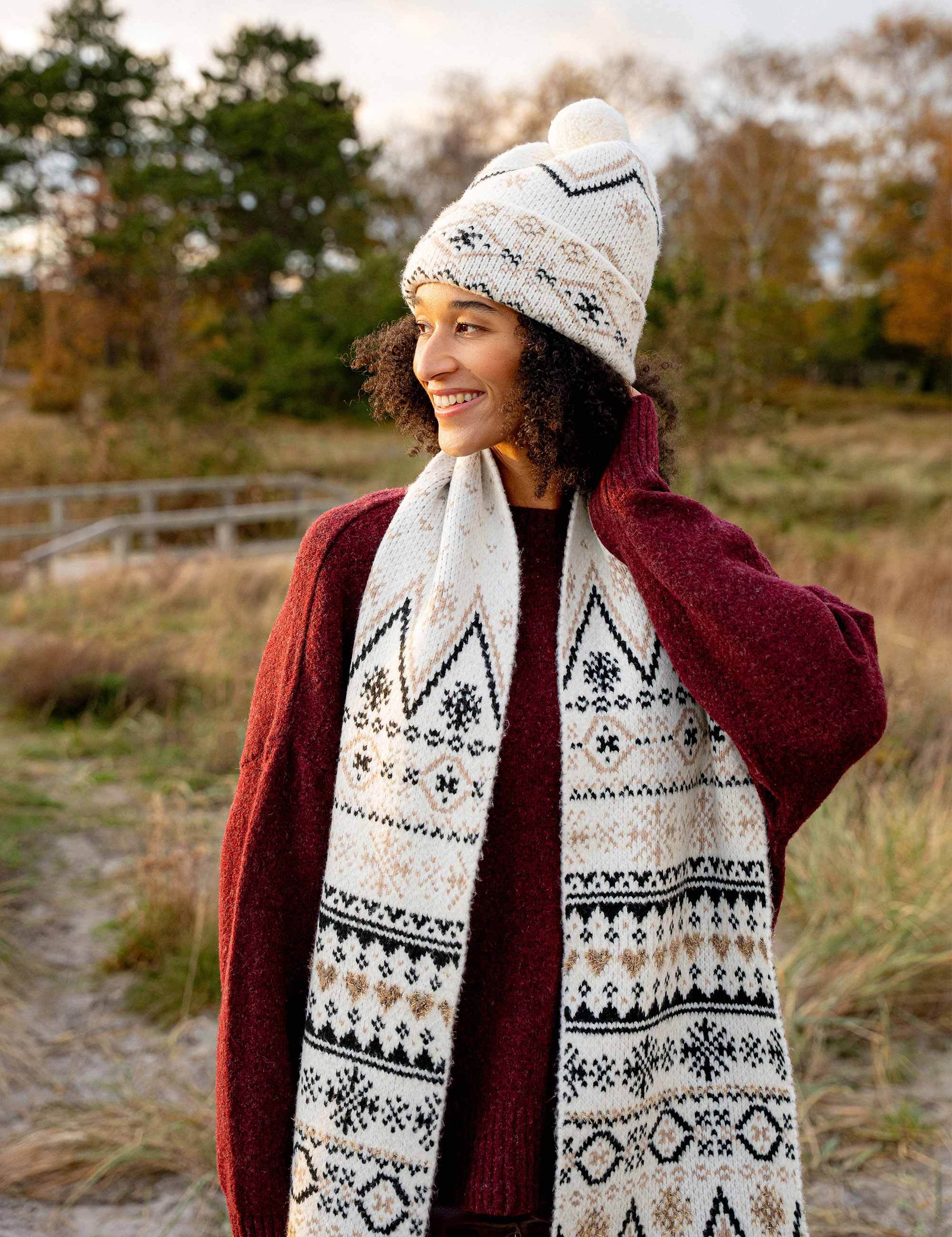 fraas-strickschal-norweger-muster-damen-winter-schal-25-x-180-cm image 7