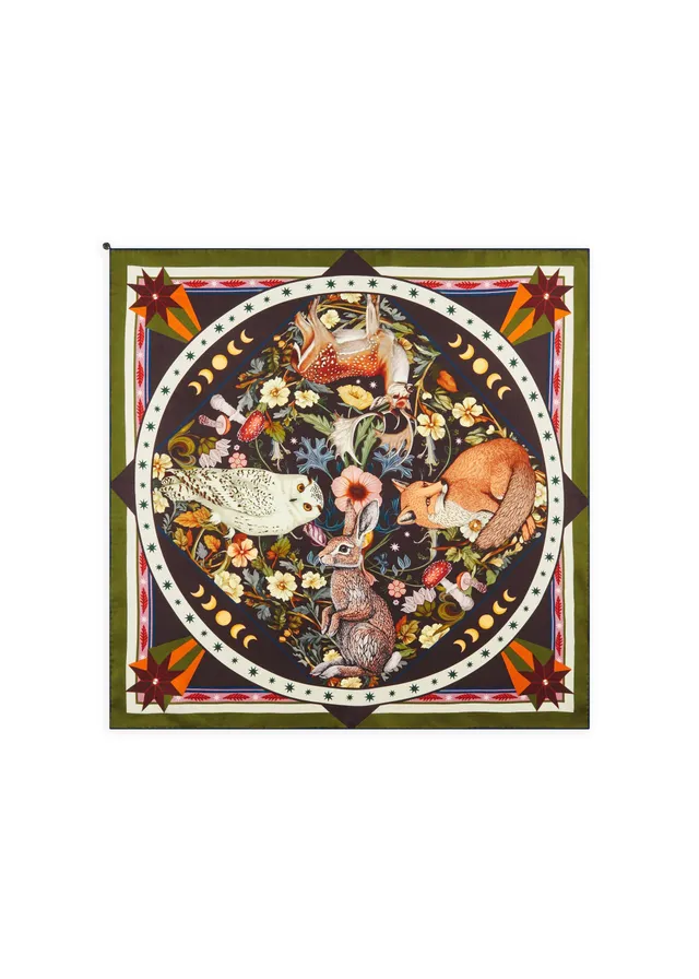 codello-nicki-tuch-aus-seide-mit-waldtier-motiven image 1