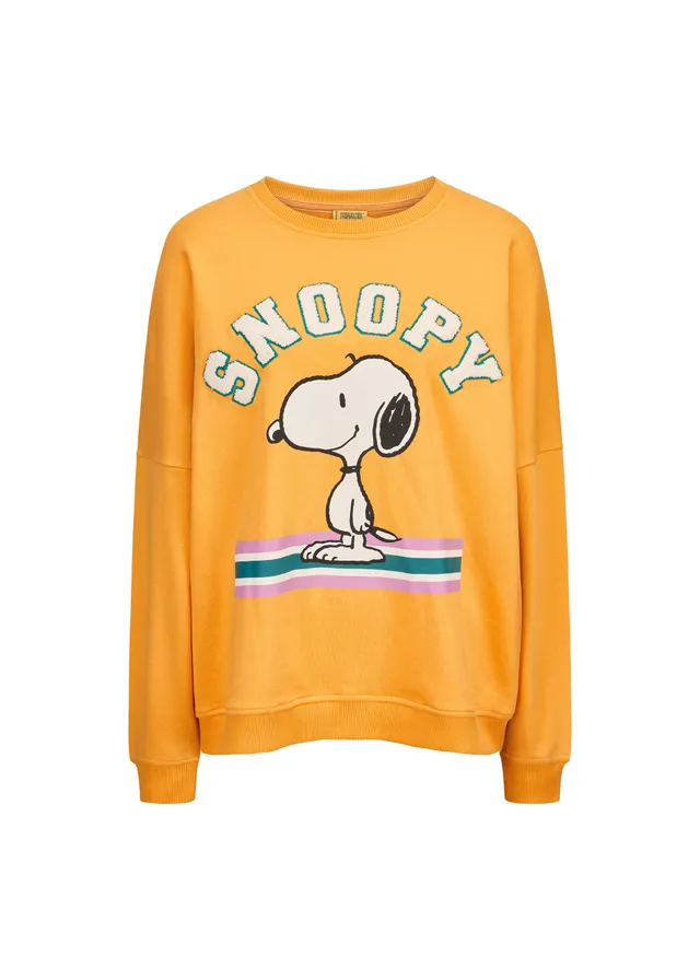 codello-peanuts-sweatshirt-mit-snoopy-motiv-gelb-freizeit-pullover image 1
