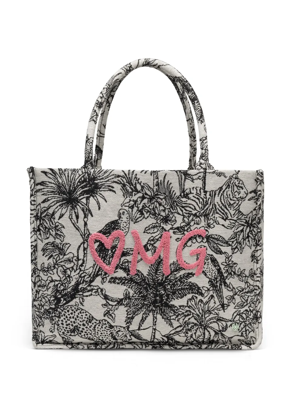 codello-shopper-mit-dschungel-print-und-omg-stickerei-offwhite-black image 1