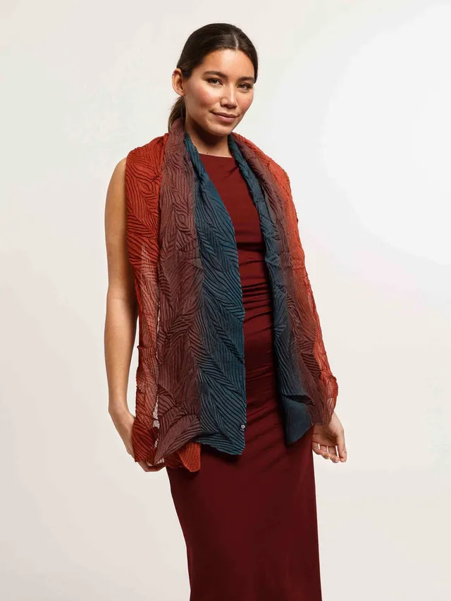 fraas-cashmink-plissee-schal-mit-farbverlauf-ombr-tuch-50-x-147-cm-aus-polyester image 1