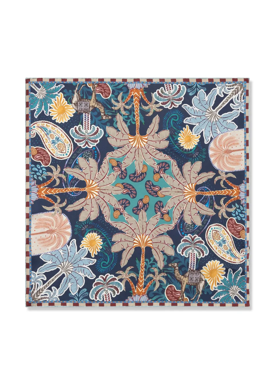 codello-nickituch-aus-reiner-seide-mit-palmen-motiven image 1