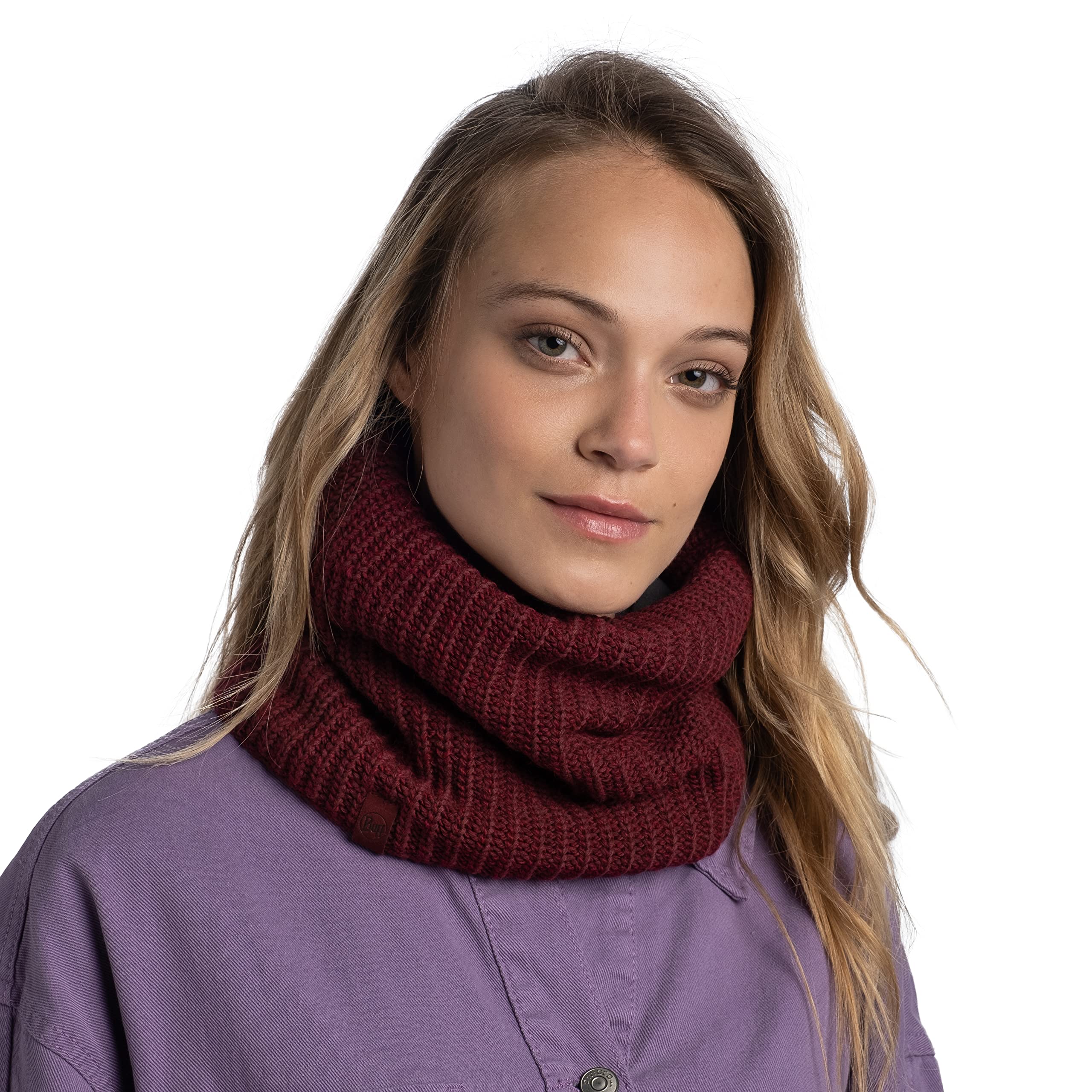 buff-knitted-polar-schlauchschal-vaed-mahogany image 4