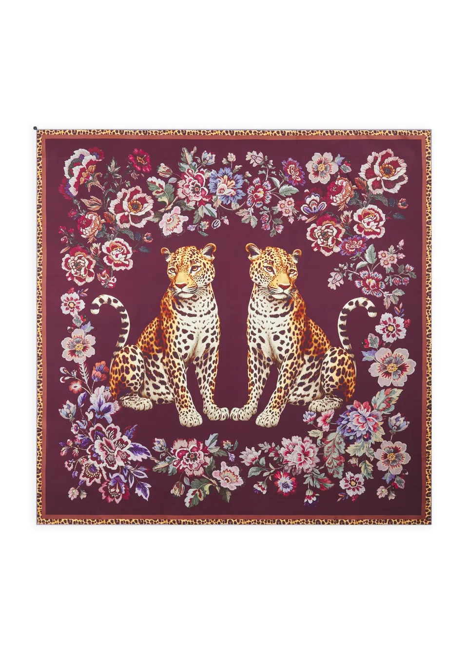 codello-tuch-aus-seide-mit-blumen-muster-und-leoparden image 1