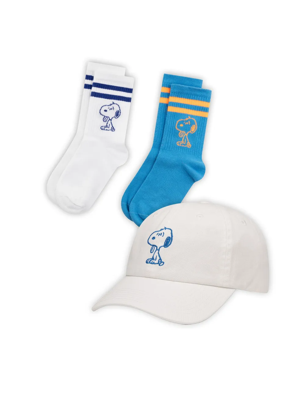 codello-x-peanuts-set-aus-cap-und-socken-mit-snoopy-motiv-baseball-cap-2-paar-so image 1