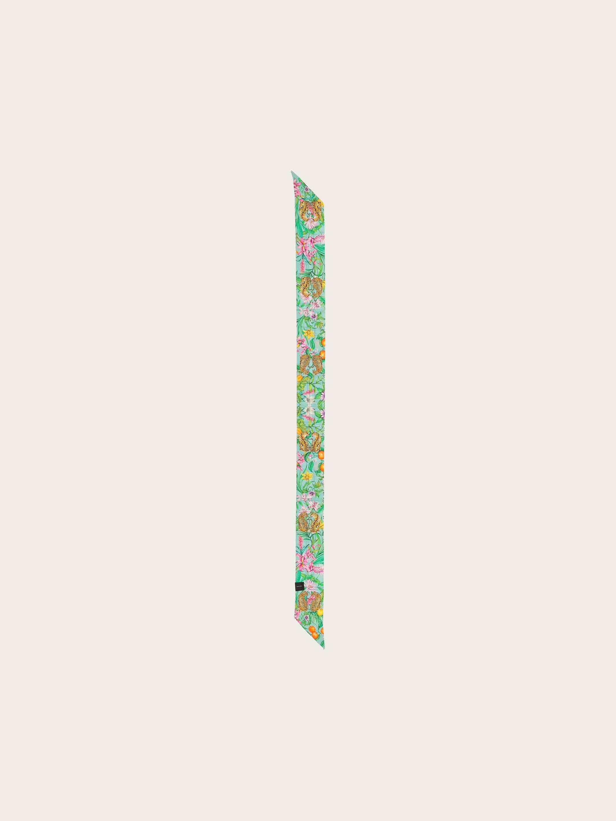 fraas-skinny-seidenschal-fraas-plaid-karo-dschungel-print-5-x-80-cm image 6