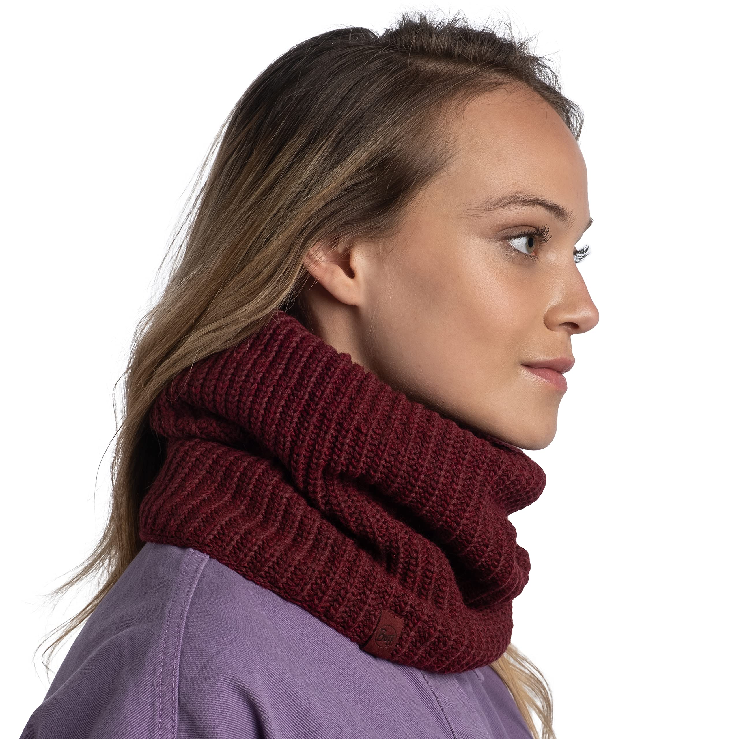 buff-knitted-polar-schlauchschal-vaed-mahogany image 5