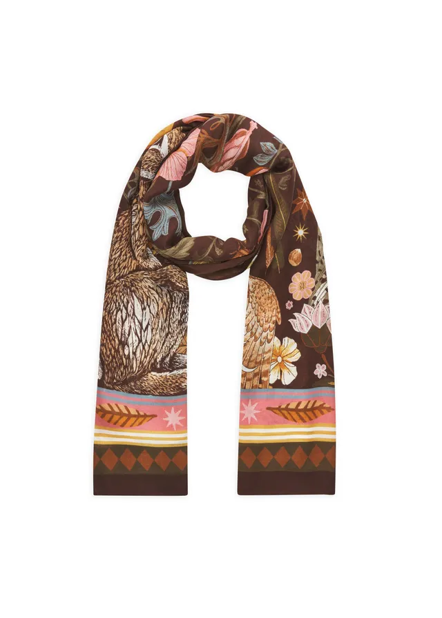 codello-schal-aus-modal-wolle-mix-mit-waldtier-motiven image 1