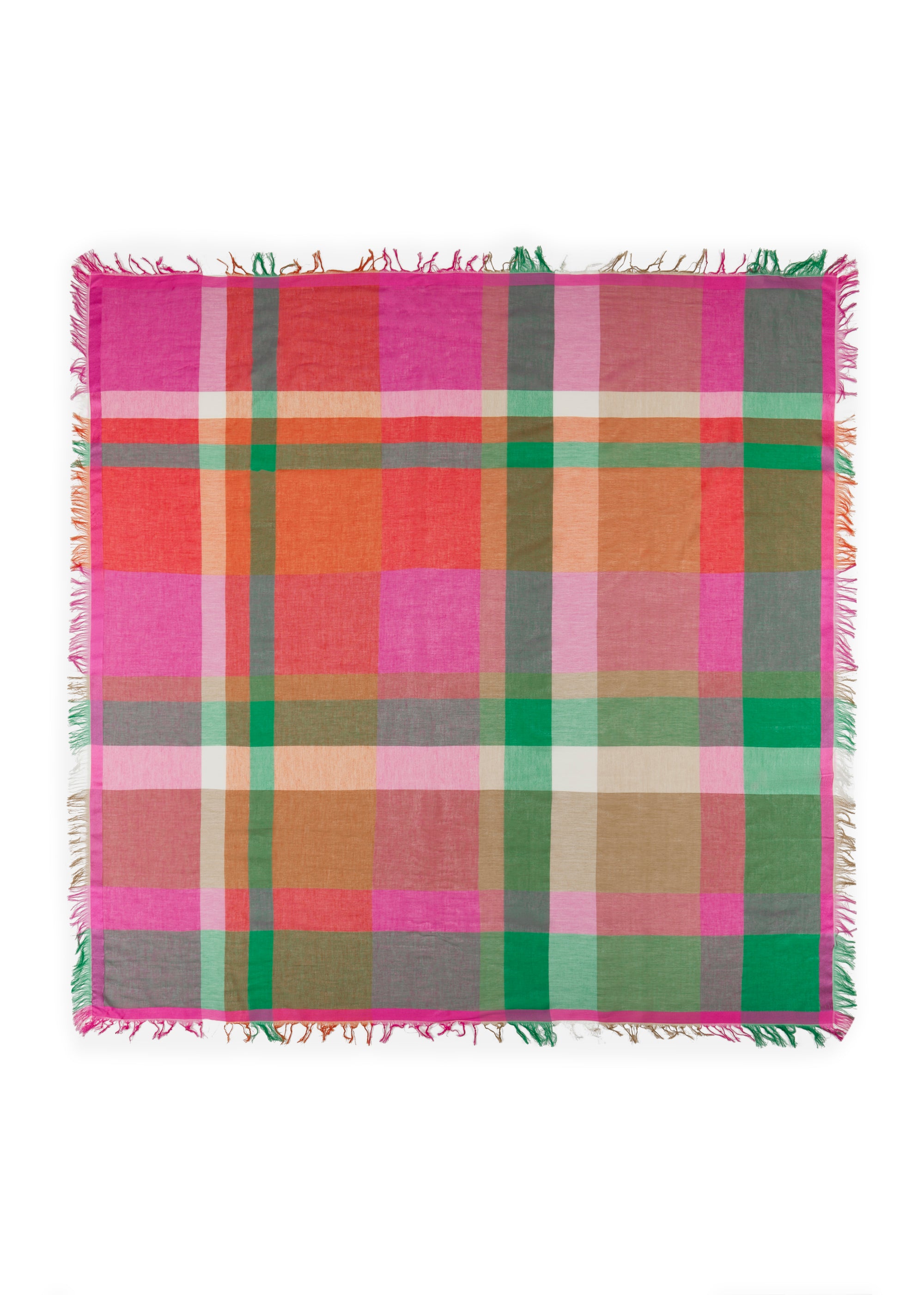 codello-tuch-aus-baumwoll-modal-mix-mit-karomuster-in-pink image 1