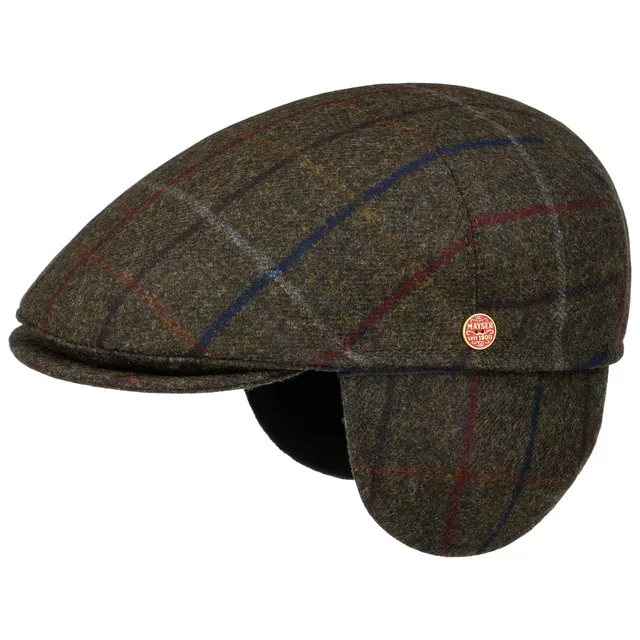 mayser-sidney-plus-colorado-flatcap-karo-flatcap-aus-schurwolle-mit-ohrenklappen image 1