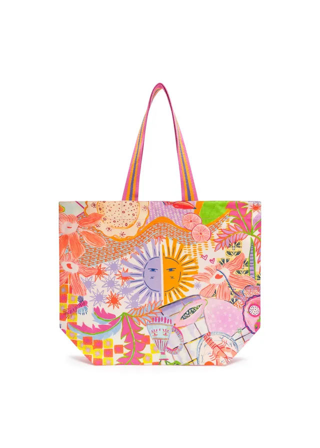 codello-shopper-aus-canvas-mit-sonnen-motiv-gemustert image 1