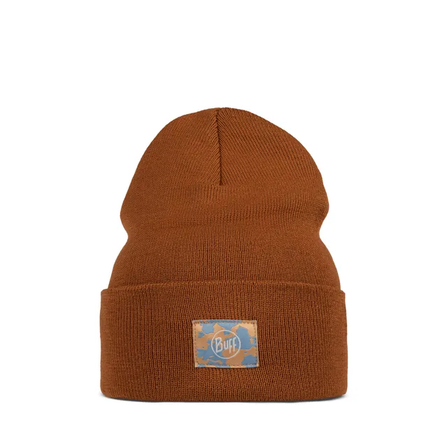 buff-knitted-hat-youth-bommelm-tze-zweilagig-recycelt image 1