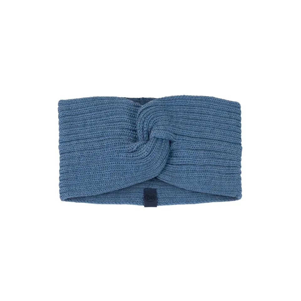 buff-strick-stirnband-blau-erwachsene-unisex-one-size-100-merinowolle image 1