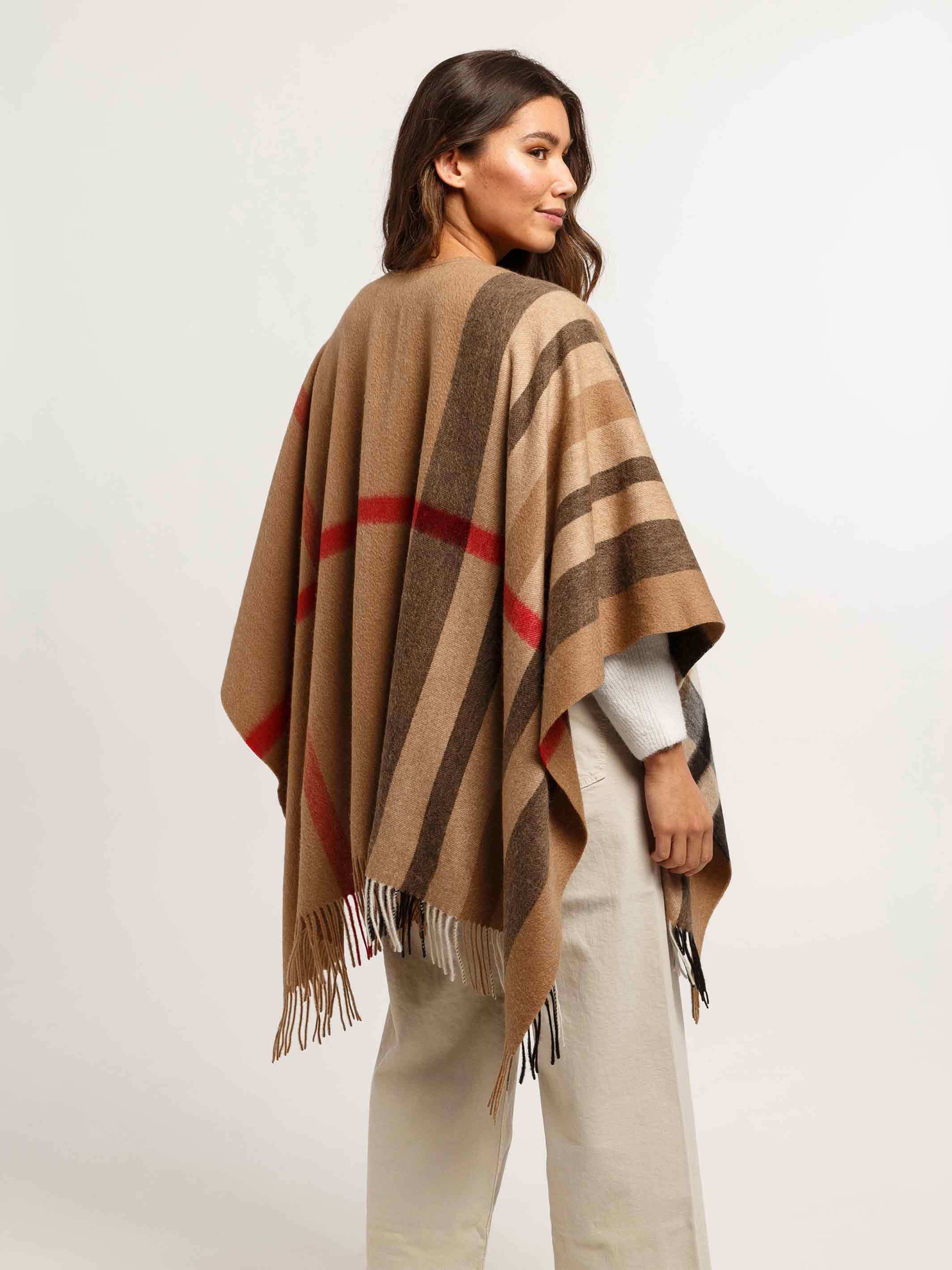 fraas-poncho-ruana-fraas-plaid-karo-reine-wolle-120-x-160-cm image 4