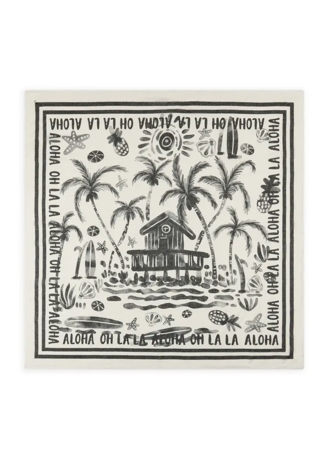 codello-tuch-aus-baumwolle-mit-strand-motiven-und-schriftzug image 1