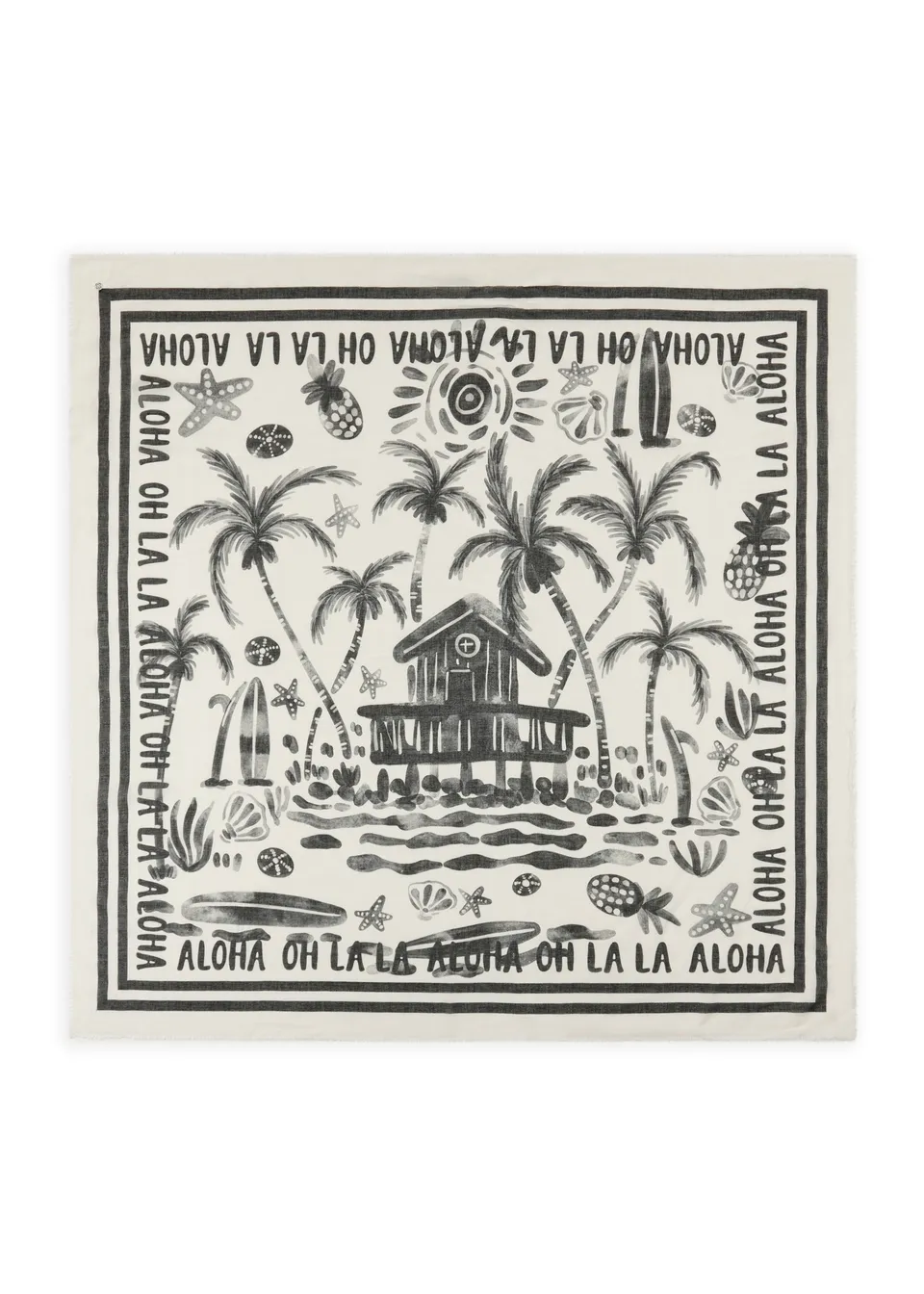 codello-tuch-aus-baumwolle-mit-strand-motiven-und-schriftzug image 1