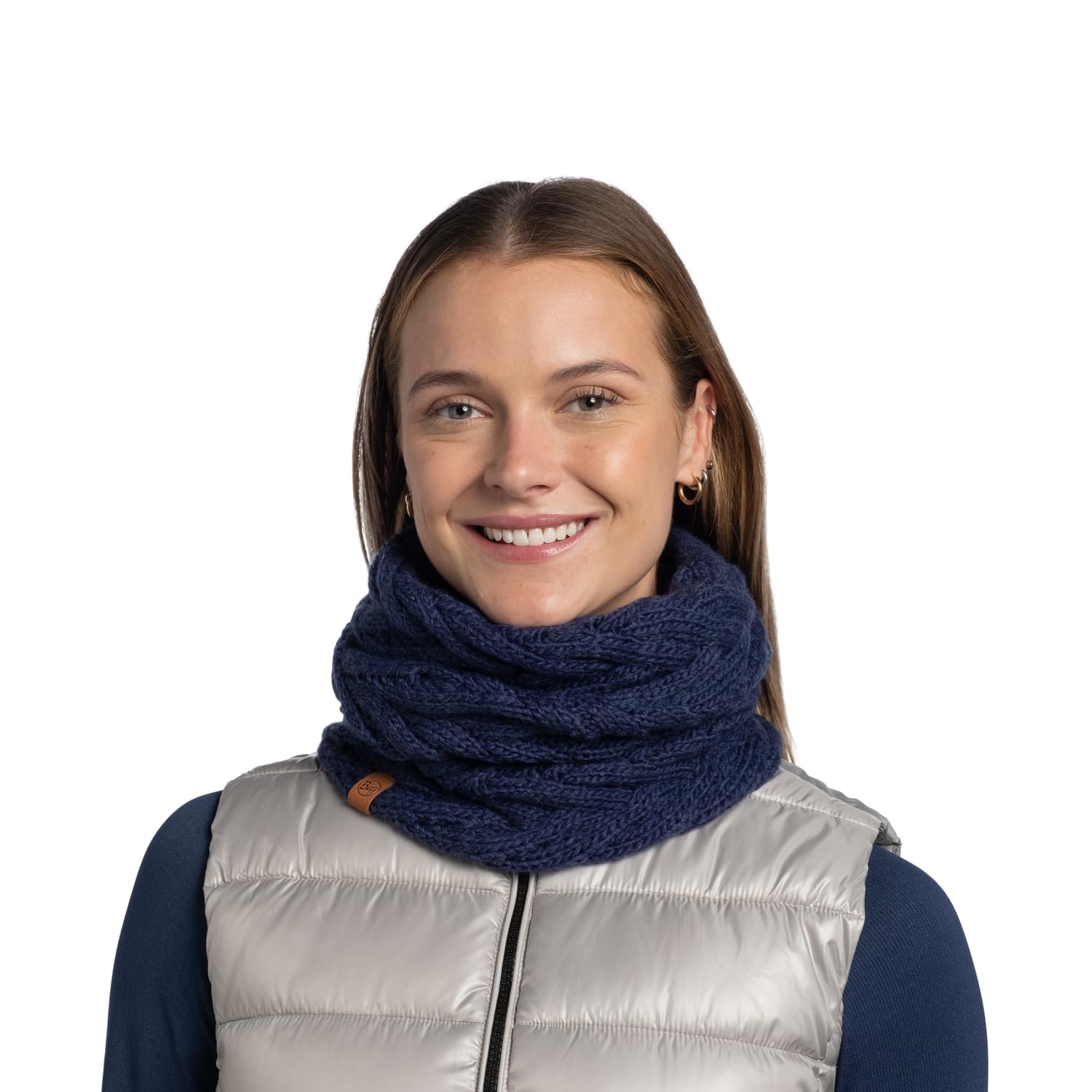buff-knitted-polar-schlauchschal-midnight-blue image 3
