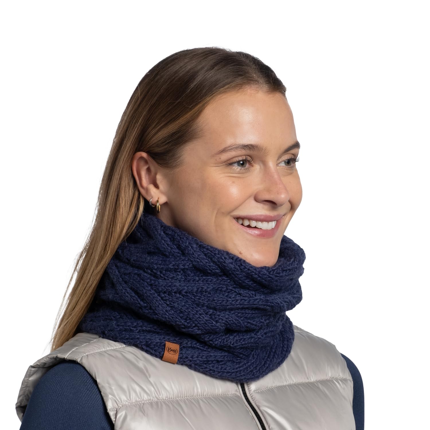 buff-knitted-polar-schlauchschal-midnight-blue image 4