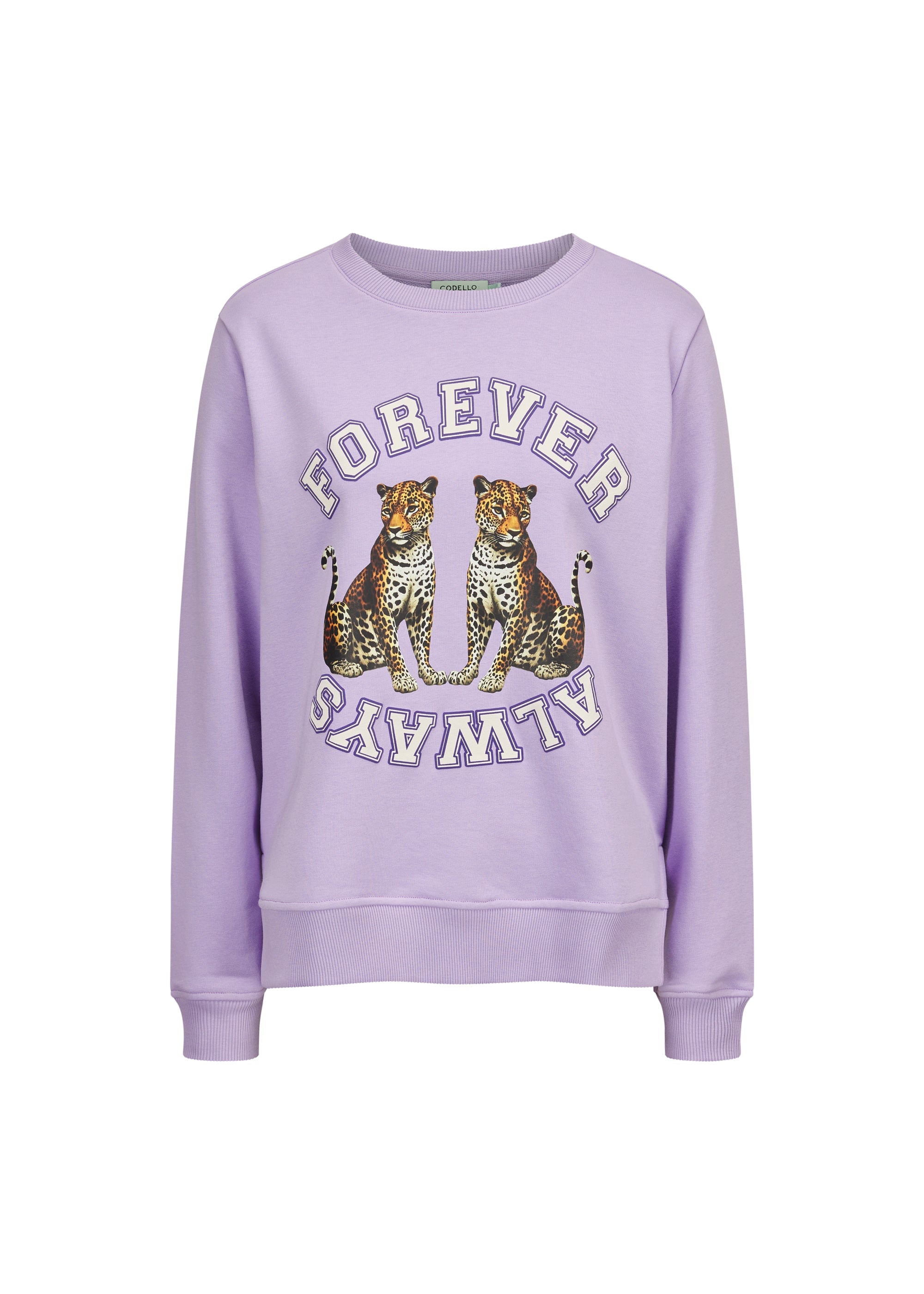 codello-sweatshirt-mit-forever-always-schriftzug-und-leoparden-motiv image 1