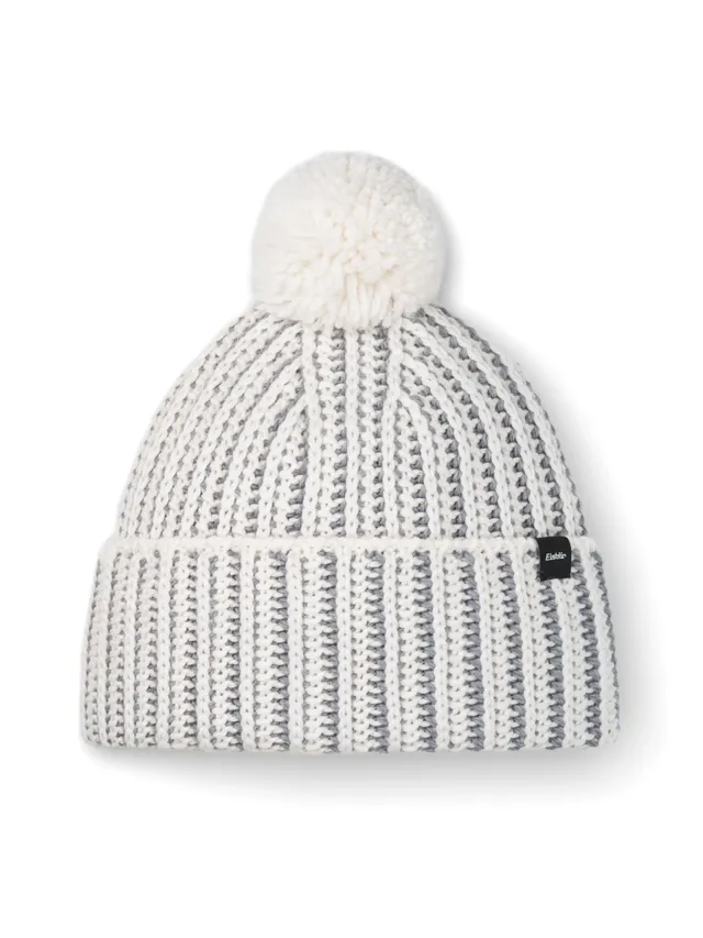 eisb-r-ronda-pompon-winterm-tze-white-graumele-herren-bommelm-tze-mit-fleece image 1