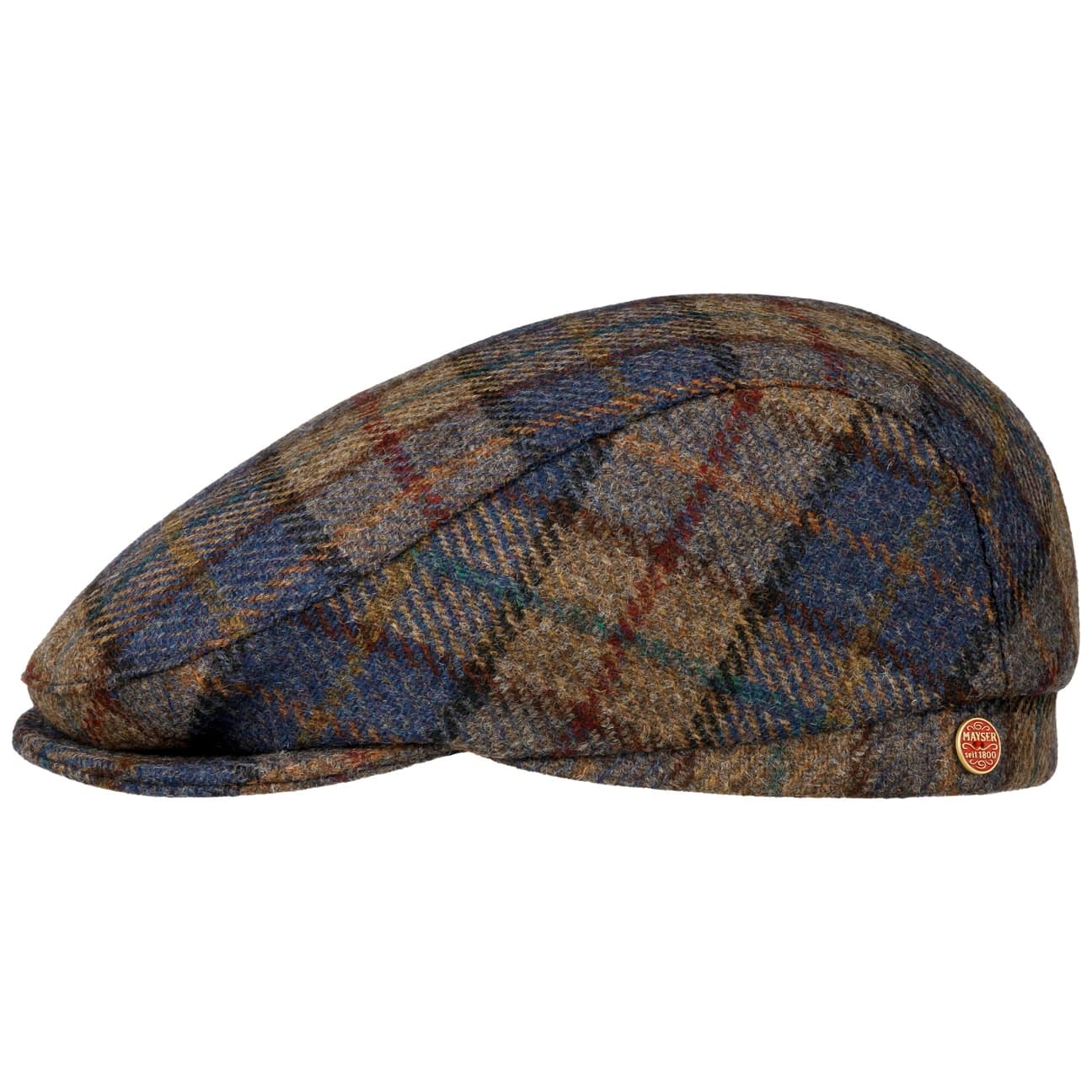 mayser-frankie-soft-check-shetland-flatcap-schurwoll-flatcap image 2