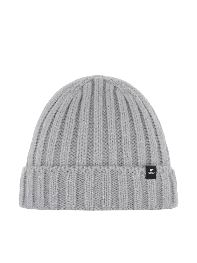 eisb-r-alea-strickm-tze-mit-umschlag-schwarz image 1