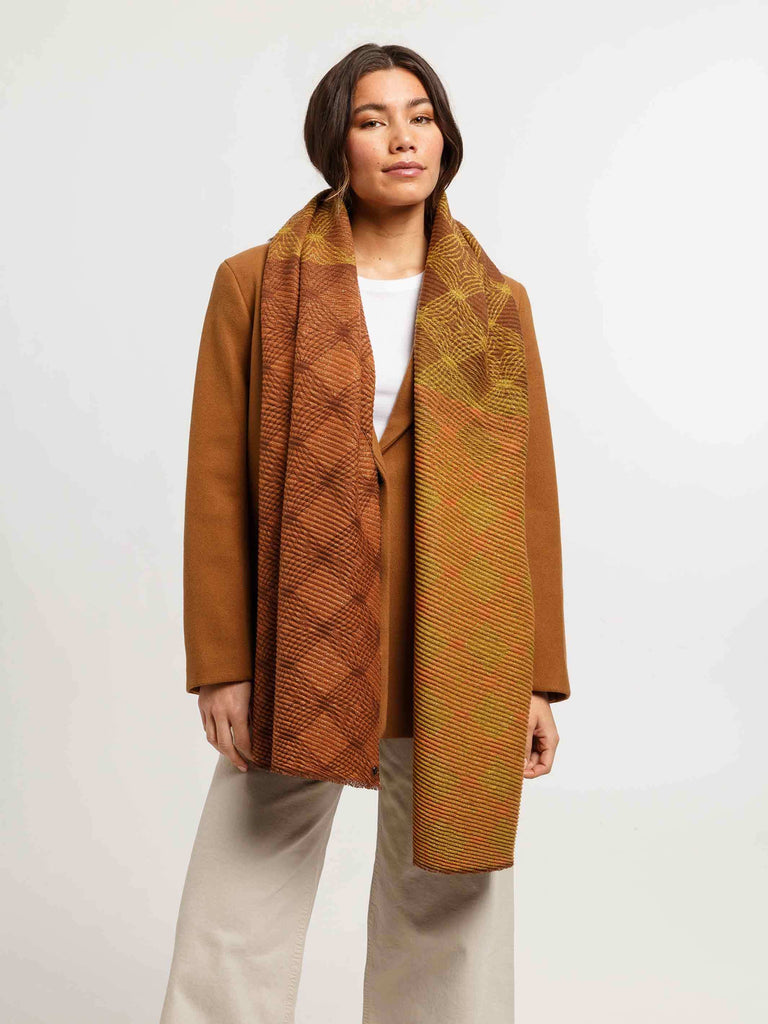 fraas-plisseeschal-geometrisches-muster-63-x-180-cm-glitzer image 1