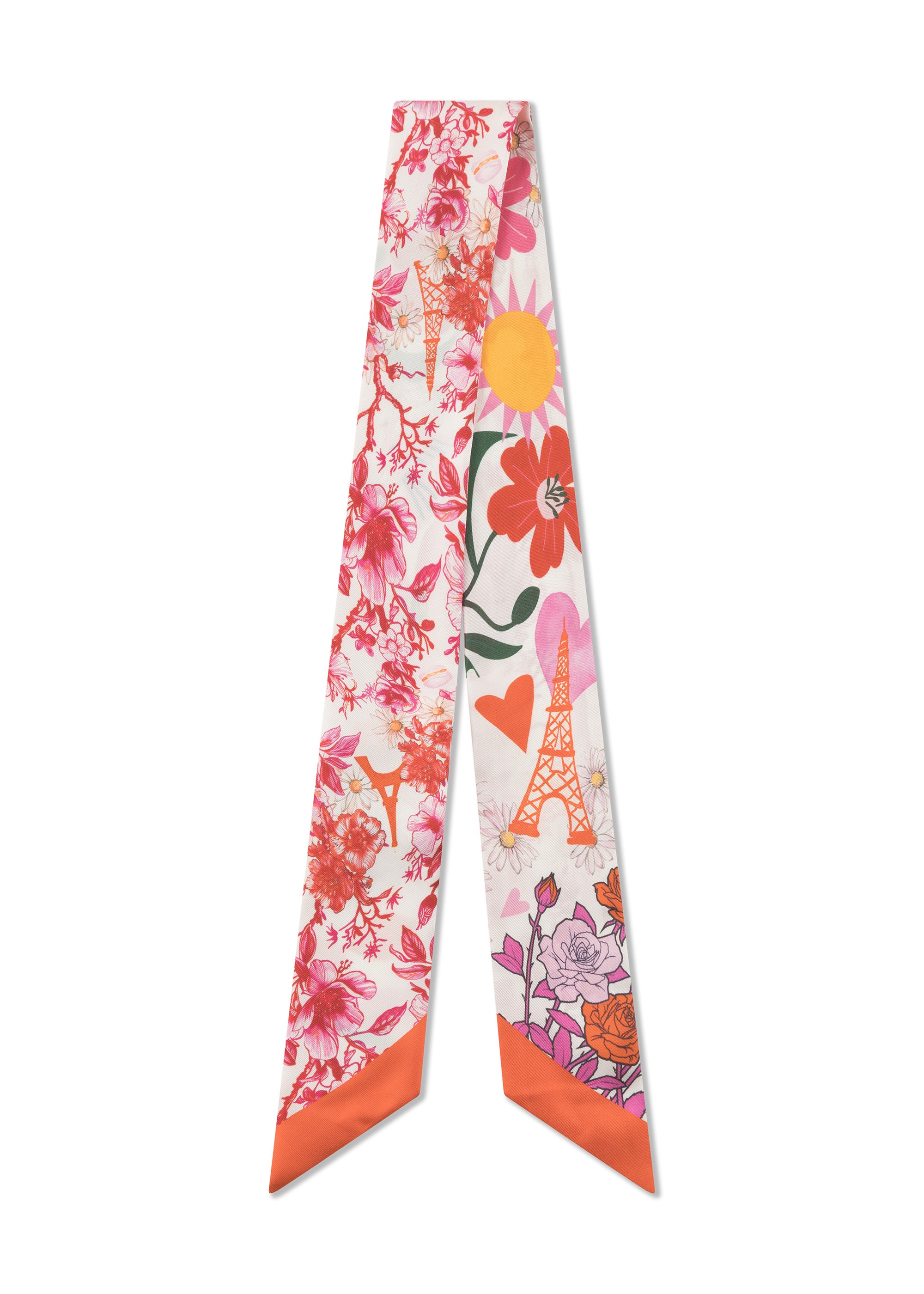codello-twilly-aus-seide-mit-blumen-paris-print-schmal image 1