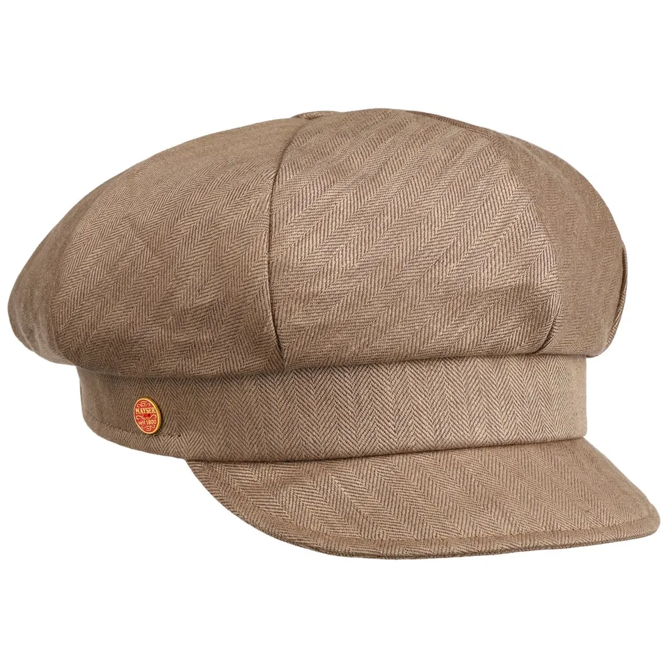 mayser-anja-herringbone-leinen-ballonm-tze-damen image 1