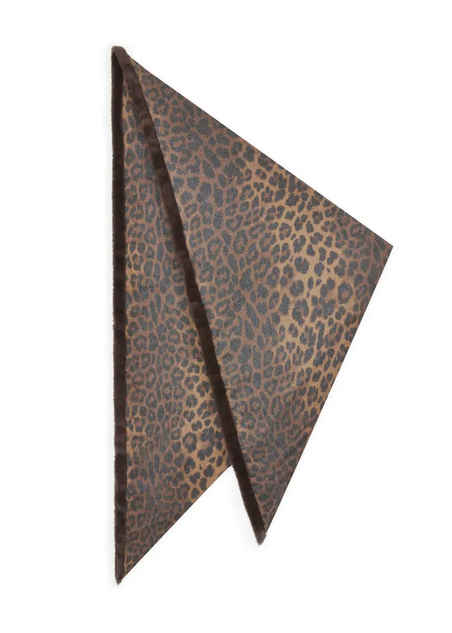 codello-kaschmirweiches-dreieckstuch-mit-leo-muster-und-fake-fur-rand image 1