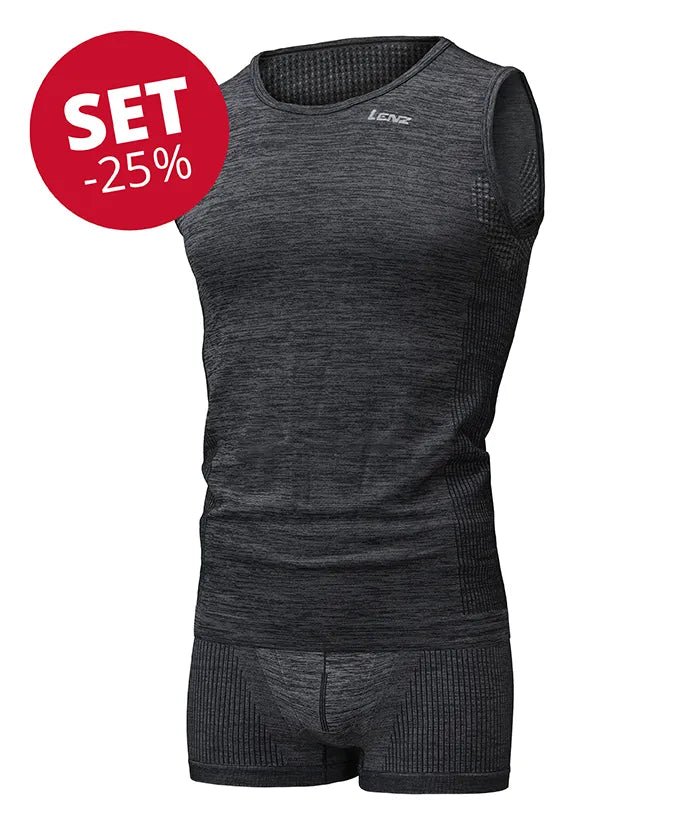 lenz-cool-softtec-1-0-set-tank-top-boxer-pants-herren-carbon image 1