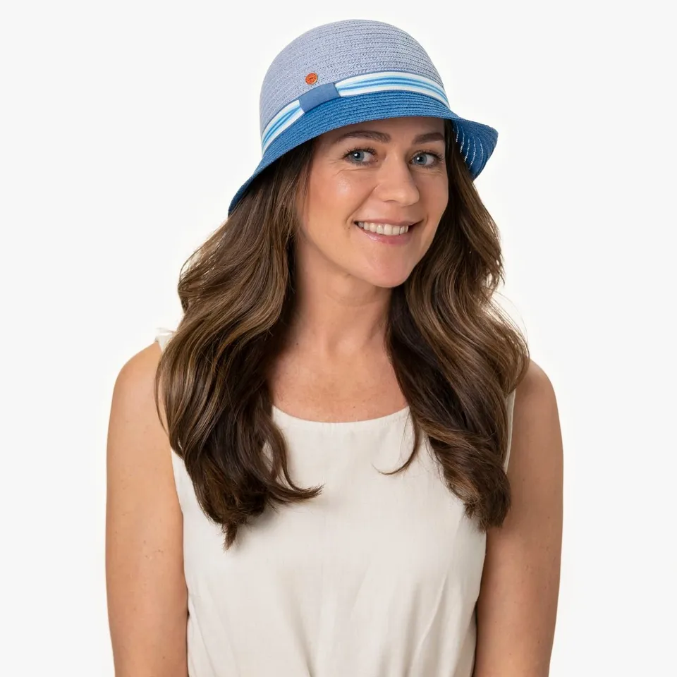 mayser-nanni-twotone-strohhut-damen-glockenhut-aus-papierstroh-faltbar image 1