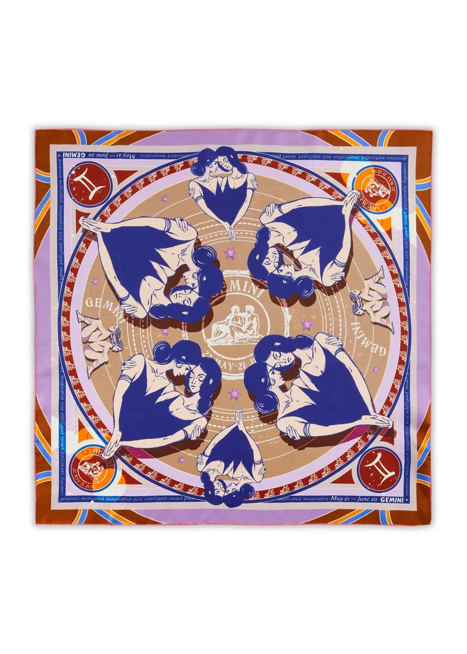 codello-zodiak-zwillinge-seidentuch-aus-reiner-seide image 1