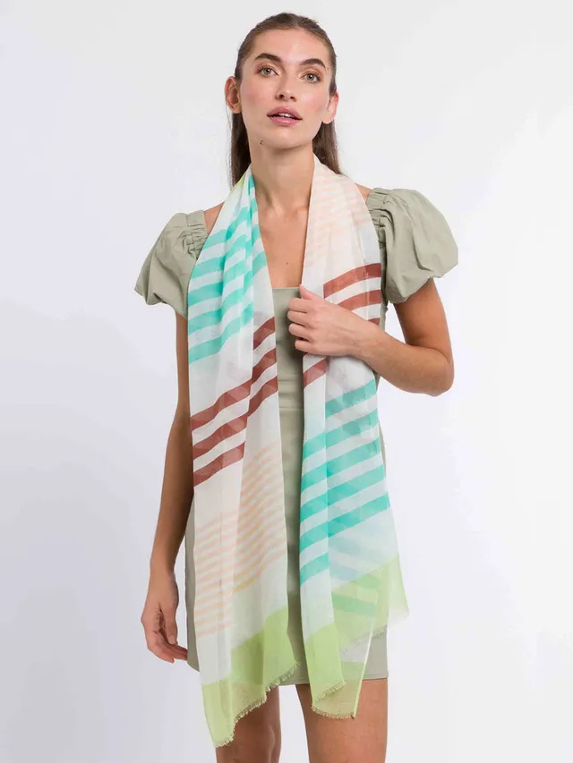 fraas-sustainability-collection-schal-bunt-streifen-50-x-180-cm-aus-recyceltem-p image 1